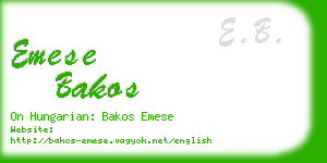 emese bakos business card